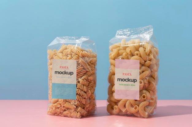 Beautiful Pasta Packaging Mockup Psd