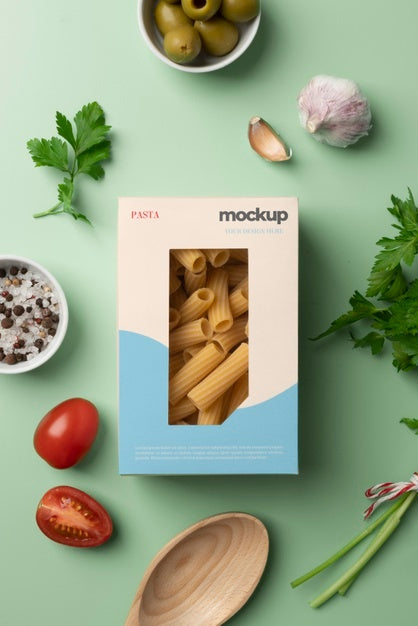 Beautiful Pasta Packaging Mockup Psd