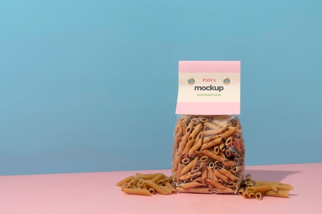 Beautiful Pasta Packaging Mockup Psd
