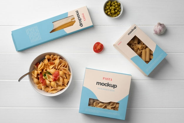 Beautiful Pasta Packaging Mockup Psd