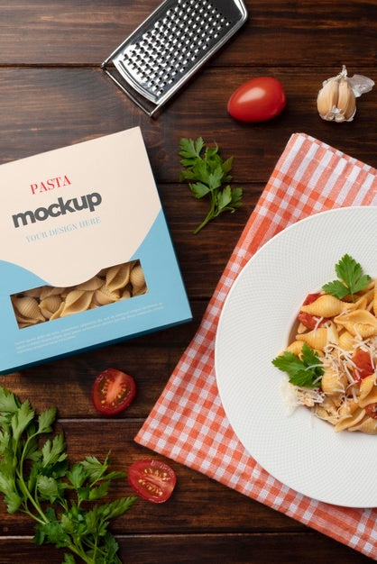 Beautiful Pasta Packaging Mockup Psd
