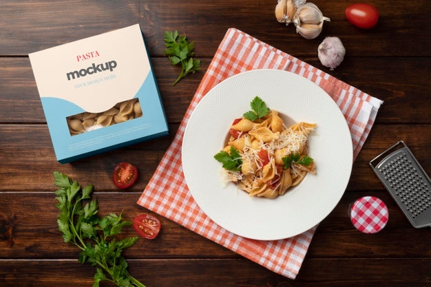 Beautiful Pasta Packaging Mockup Psd