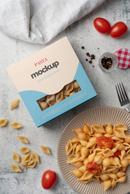 Beautiful Pasta Packaging Mockup Psd