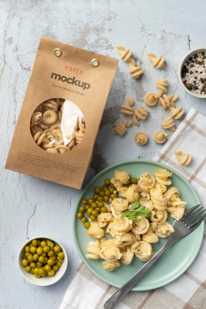 Beautiful Pasta Packaging Mockup Psd