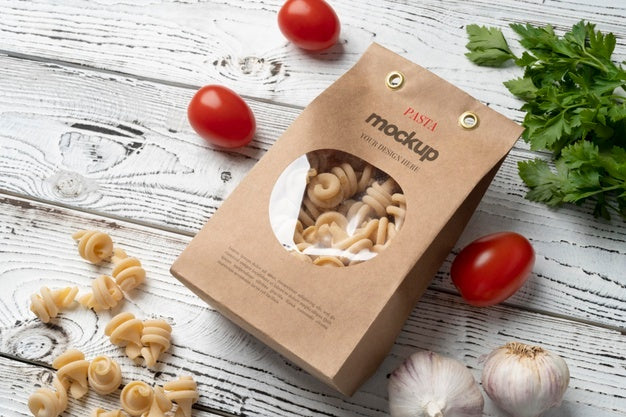 Beautiful Pasta Packaging Mockup Psd