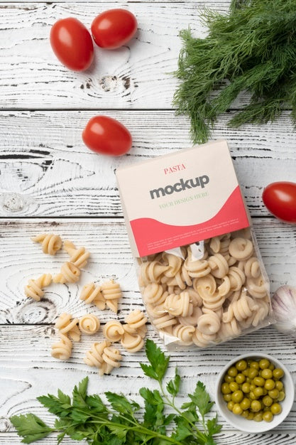 Beautiful Pasta Packaging Mockup Psd