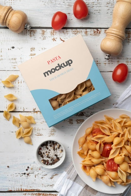 Beautiful Pasta Packaging Mockup Psd
