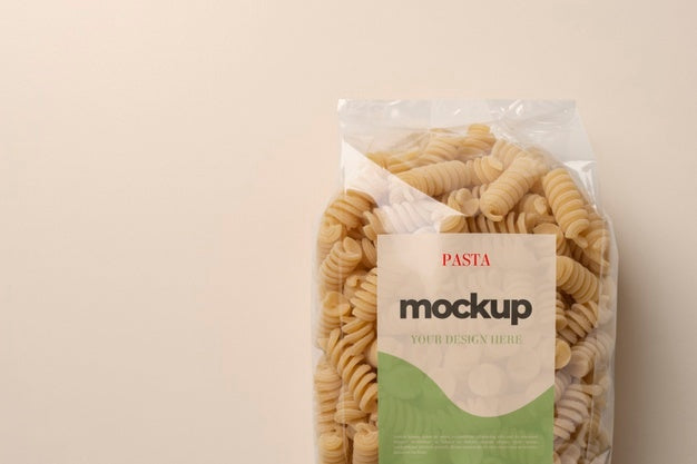 Beautiful Pasta Packaging Mockup Psd