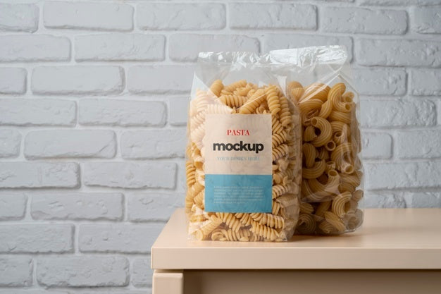 Beautiful Pasta Packaging Mockup Psd