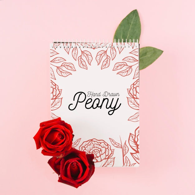 Beautiful Peony Flower Mockup Psd