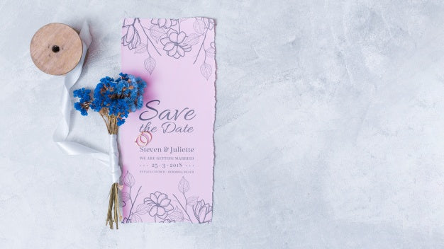 Beautiful Save The Date Card Mockup Psd