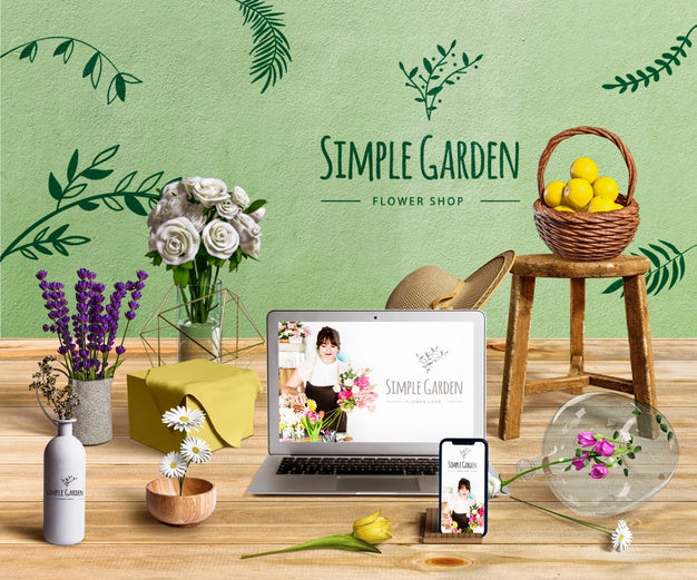 Beautiful Spring Concept Mock-Up Psd