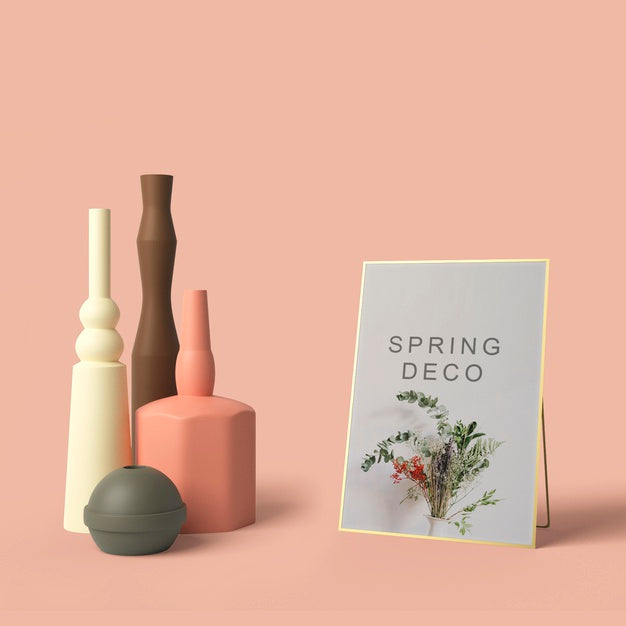 Beautiful Spring Deco Concept Mock-Up Psd