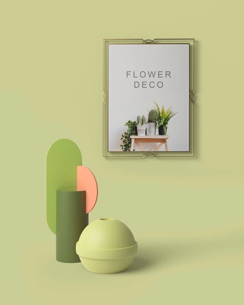 Beautiful Spring Deco Concept Mock-Up Psd