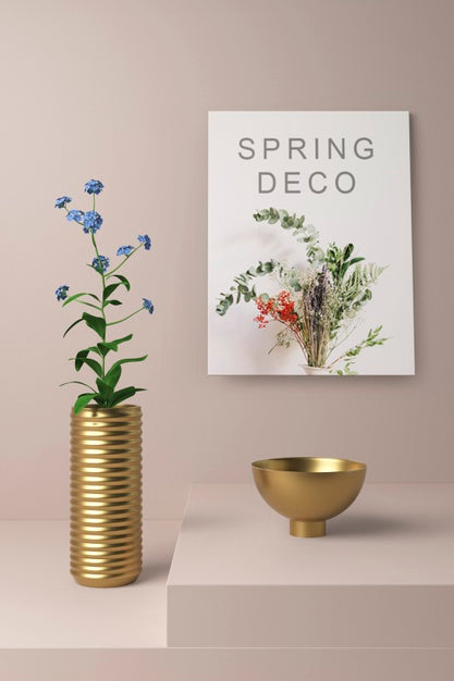 Beautiful Spring Deco Concept Mock-Up Psd