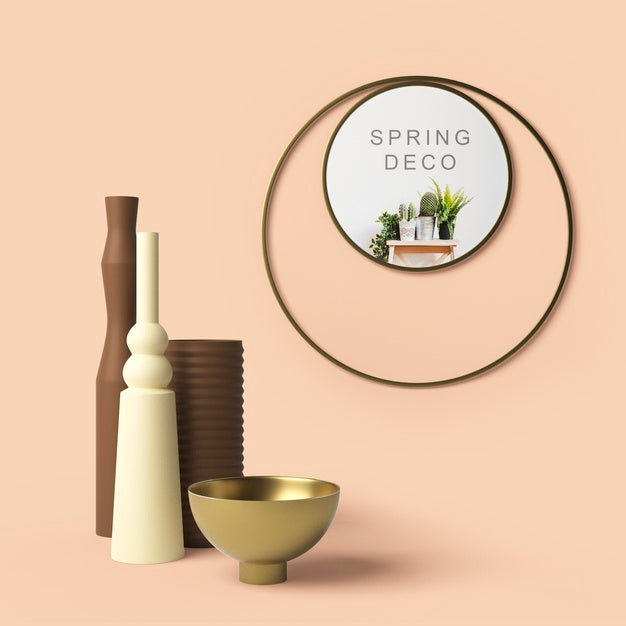 Beautiful Spring Deco Concept Mock-Up Psd