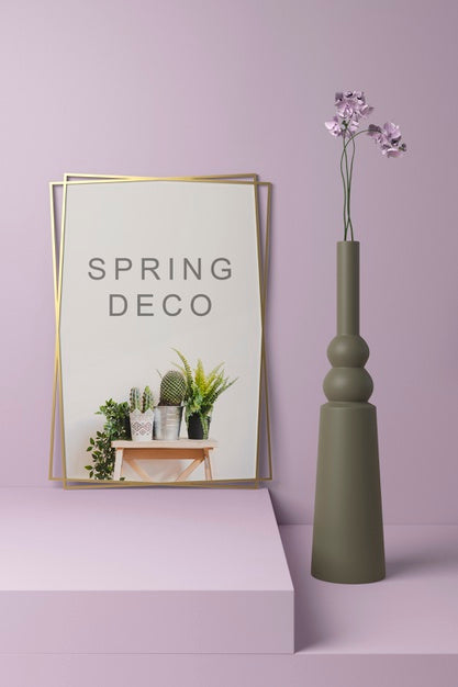 Beautiful Spring Deco Concept Mock-Up Psd