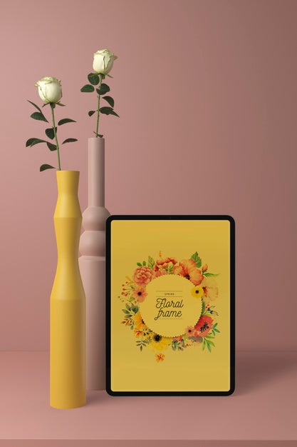 Beautiful Spring Deco Concept Mock-Up Psd