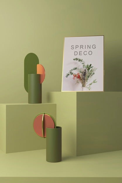 Beautiful Spring Deco Concept Mock-Up Psd