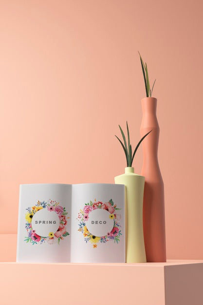 Beautiful Spring Deco Concept Mock-Up Psd