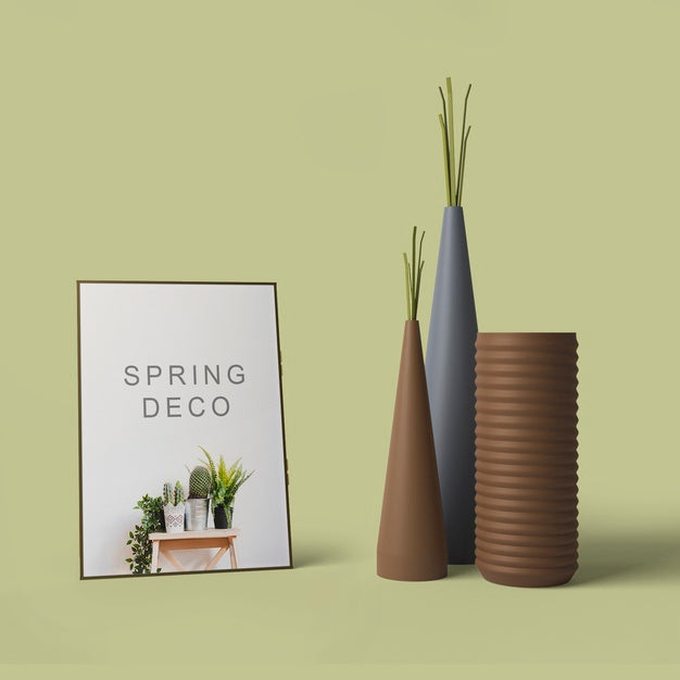 Beautiful Spring Deco Concept Mock-Up Psd