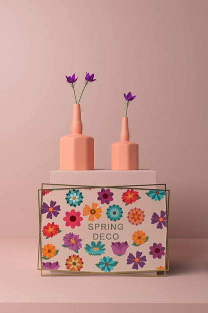 Beautiful Spring Deco Concept Mock-Up Psd