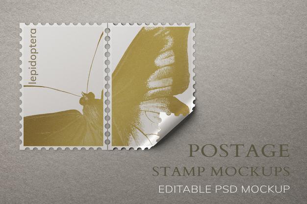 Beautiful Stamps Mockup Psd