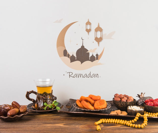 Beautiful Still Life With Ramadán Elements Psd