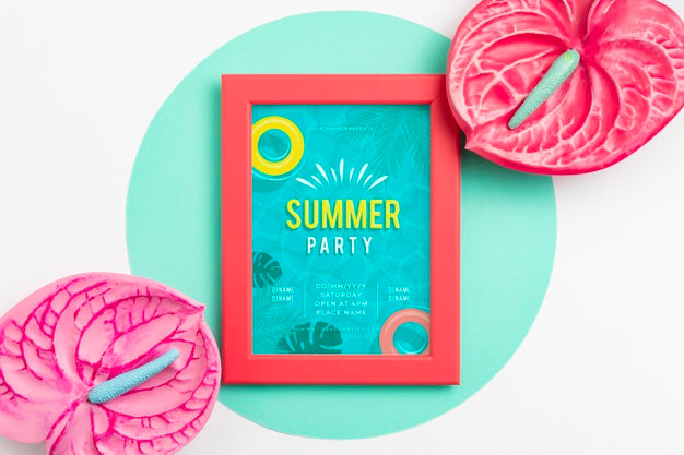 Beautiful Summer Concept Mock-Up Psd