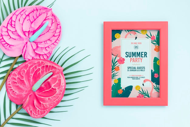 Beautiful Summer Concept Mock-Up Psd