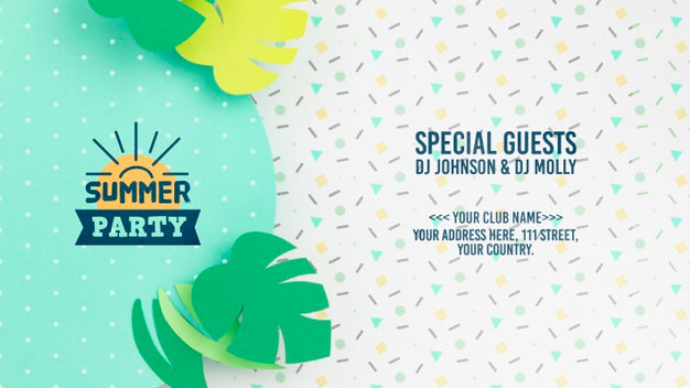 Beautiful Summer Concept Mock-Up Psd