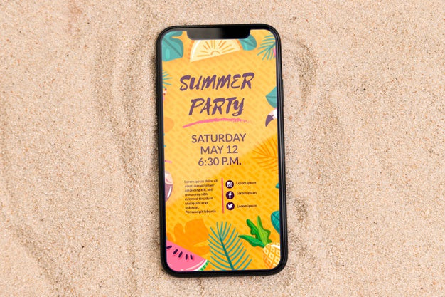 Beautiful Summer Concept Mock-Up Psd