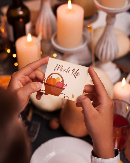 Beautiful Thanksgiving Concept Mock-Up Psd