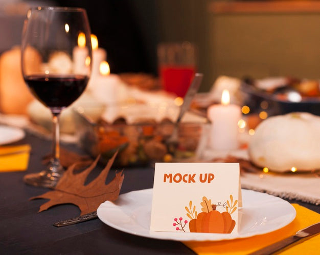 Beautiful Thanksgiving Concept Mock-Up Psd