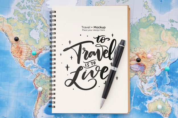 Beautiful Travel Concept Mock-Up Psd
