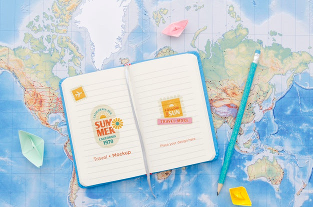 Beautiful Travel Concept Mock-Up Psd