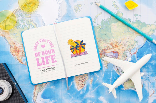 Beautiful Travel Concept Mock-Up Psd