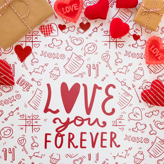 Beautiful Valentine'S Day Concept Mock-Up Psd