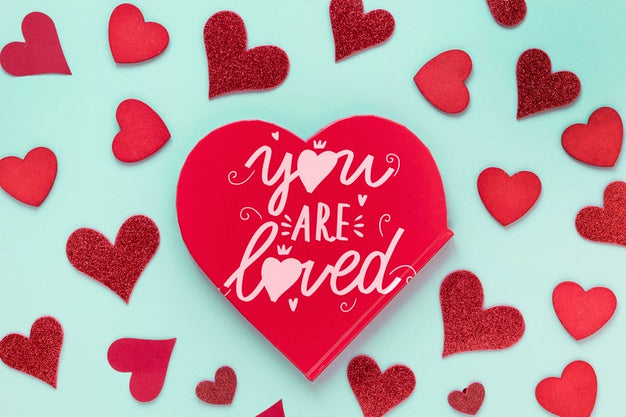 Beautiful Valentine'S Day Concept Mock-Up Psd