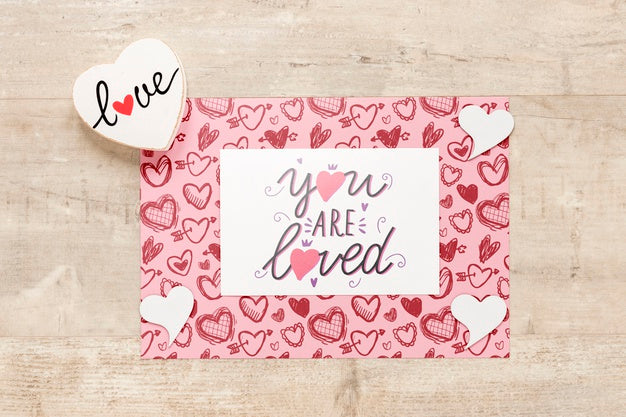 Beautiful Valentine'S Day Concept Mock-Up Psd
