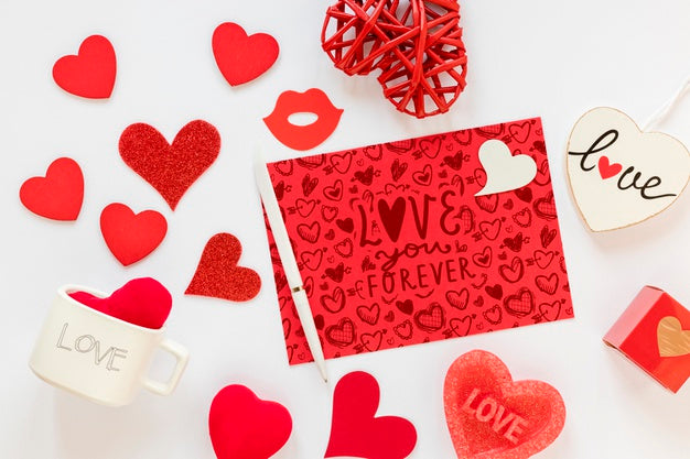 Beautiful Valentine'S Day Concept Mock-Up Psd
