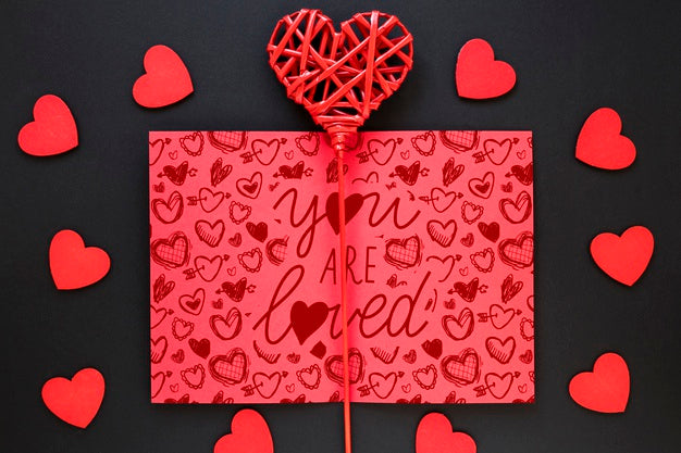 Beautiful Valentine'S Day Concept Mock-Up Psd