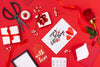 Beautiful Valentine'S Day Concept With Red Background Psd