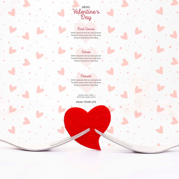Beautiful Valentine'S Day Menu Psd