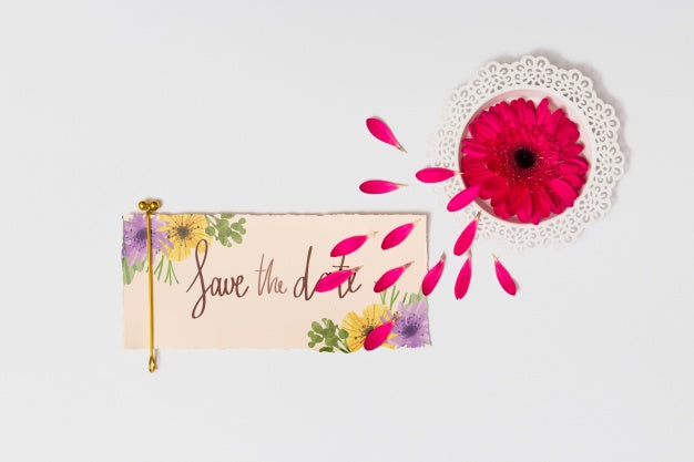 Beautiful Wedding Card Mockup Psd