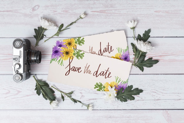 Beautiful Wedding Card Mockup Psd