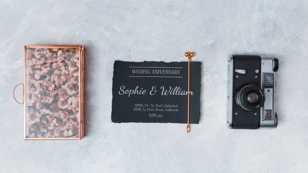 Beautiful Wedding Card Mockup Psd