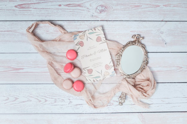 Beautiful Wedding Card Mockup Psd