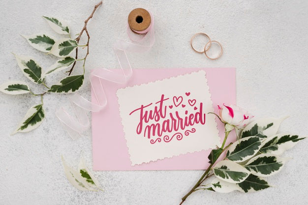 Beautiful Wedding Concept Mock-Up Psd