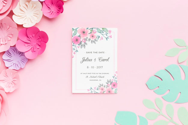 Beautiful Wedding Concept Mock-Up Psd